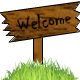 Welcome to my website! Image of a welcome sign.